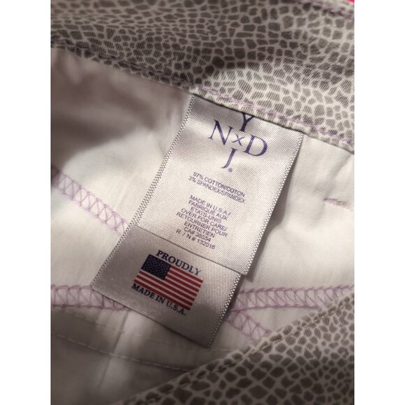 NYDJ Women’s Petite Snake Print Denim Skirt Gray Straight Pencil Size 14P - Picture 7 of 10